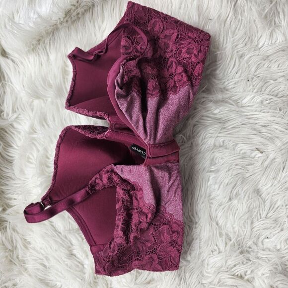 Torrid T Shirt Lightly Lined Heather Cozy Lace 360 Back Smoothing Bra 42D - Picture 2 of 5